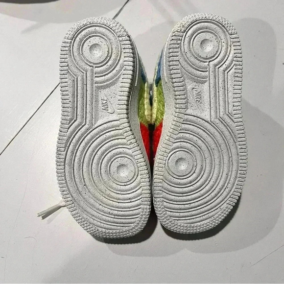 Nike Air Force‎ 1 Low Hemp Multi-color (PS) Kids 9C unisex crochet - Picture 8 of 9